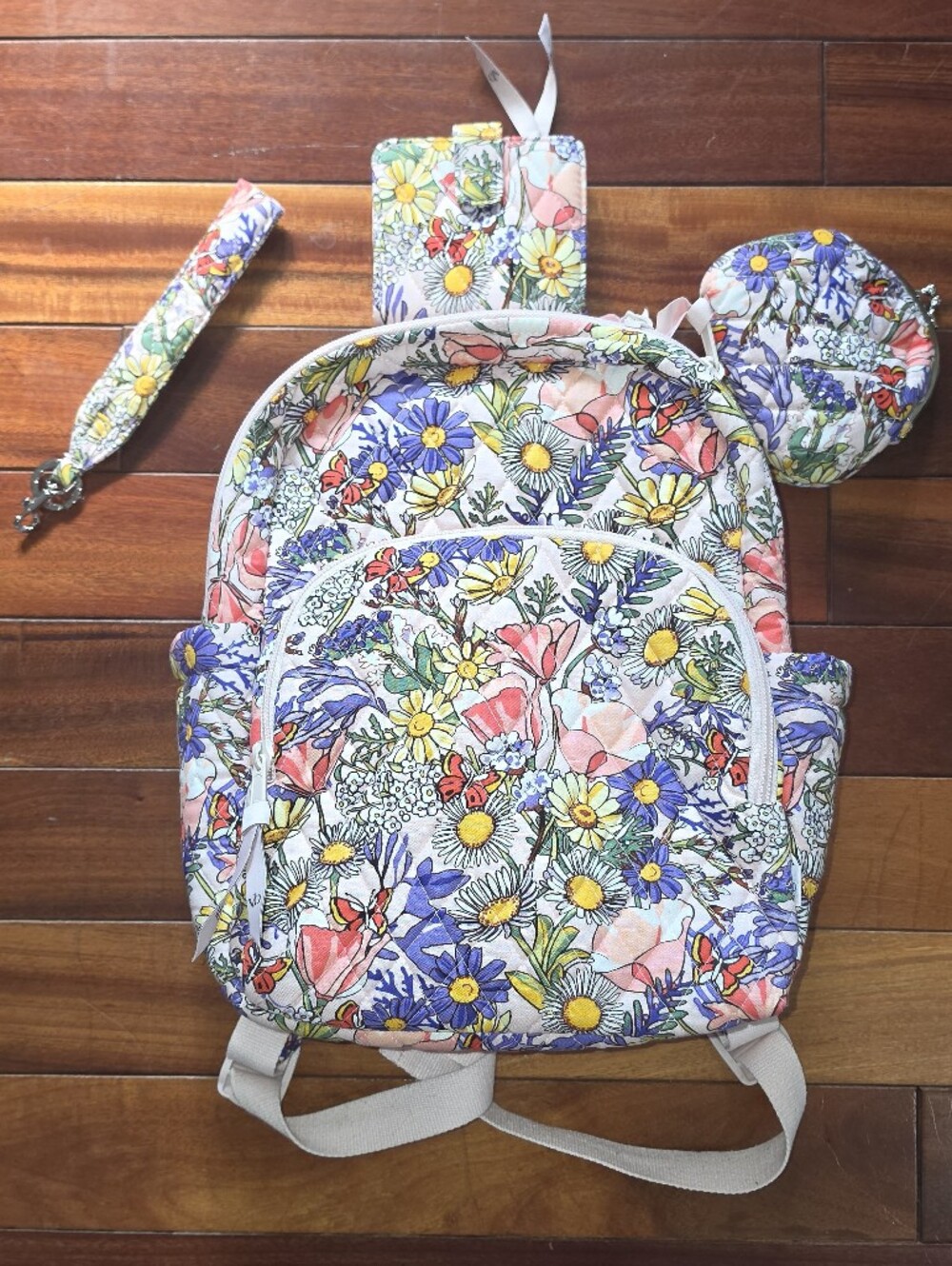 Vera Bradley Mini Backpack and Accessories Bundle